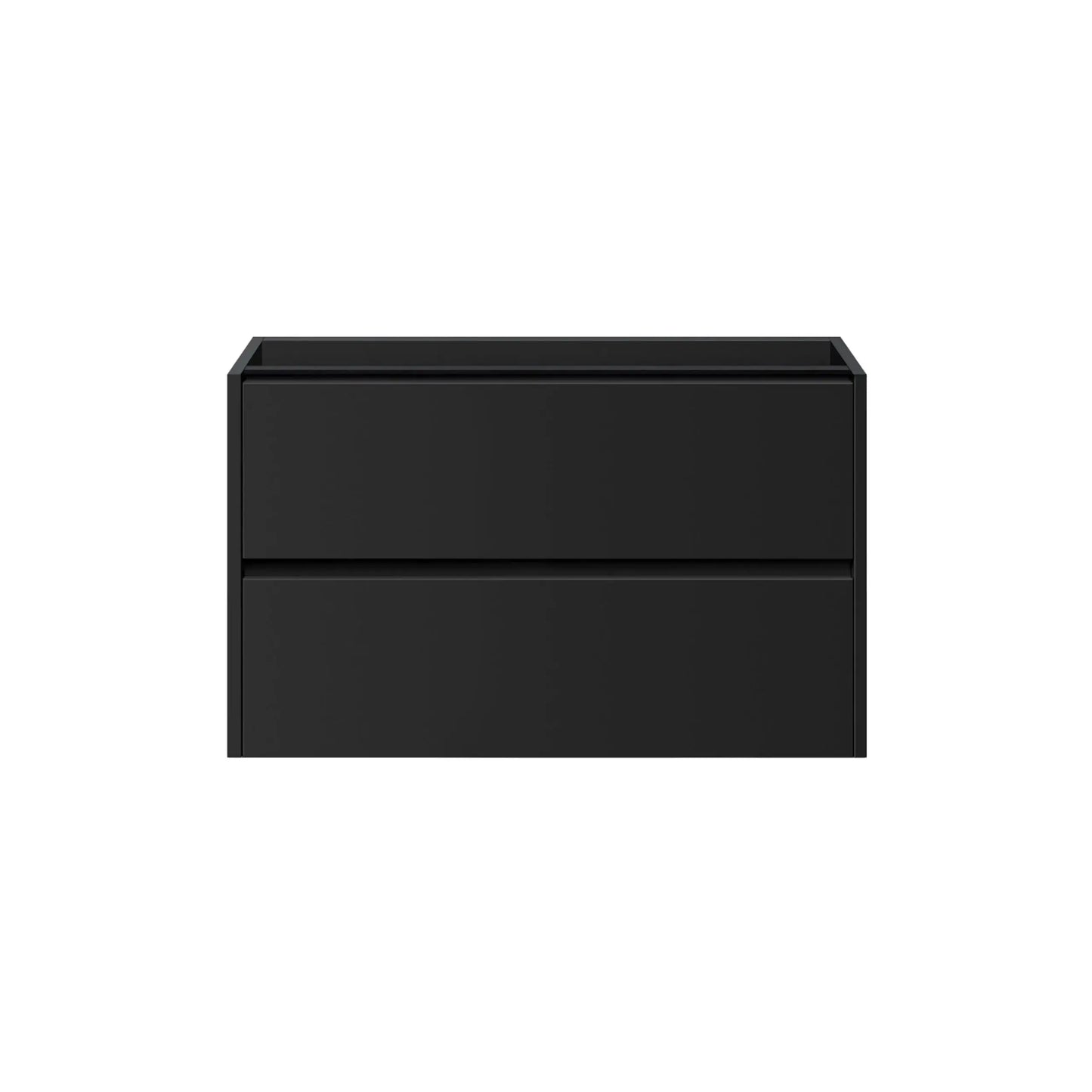 Wastafel Onderkast Abruzzo 80 cm Mat zwart SaniSupreme Sanisupreme