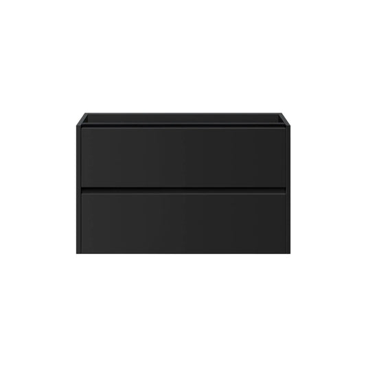 Wastafel Onderkast Abruzzo 80 cm Mat zwart SaniSupreme Sanisupreme