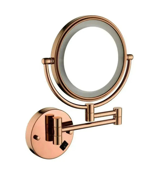 Make-up Spiegel Serra met led verlichting uitrekbaar RVS 5 verschillende kleuren Ø20cm kantelbaar en draaibaar SaniSupreme