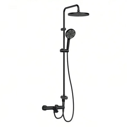 SaniSupreme Malibu opbouw bad doucheset thermostatisch 20 cm. mat zwart rond Sanisupreme