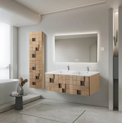 SaniSupreme Wanda Square Wastafel - Kunstmarmer - 120X1,6X52,5 CM - Mat Wit SaniSupreme