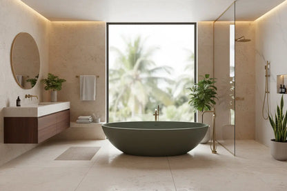 Monteré Army 180 cm vrijstaand bad Army Green SaniSupreme