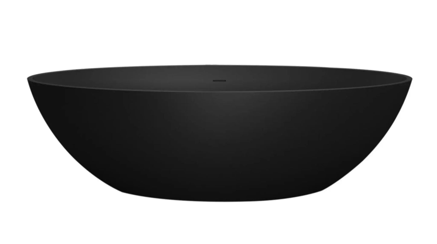 Monteré Black 180 cm vrijstaand bad Zwart SaniSupreme