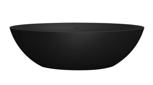 Monteré Black 180 cm vrijstaand bad Zwart SaniSupreme