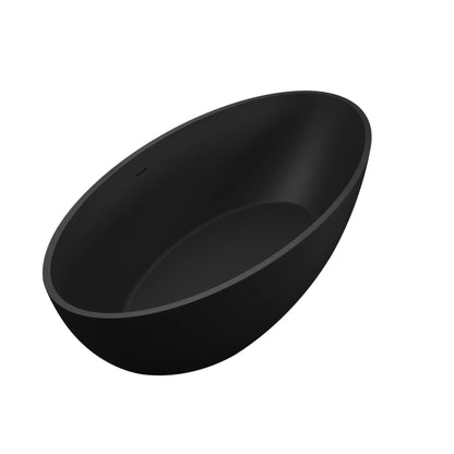 Monteré Black 180 cm vrijstaand bad Zwart SaniSupreme