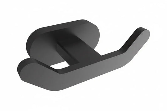 Muurhaak dubbel SaniSupreme zwart 8,3 cm