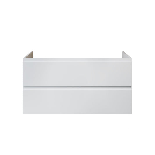 Nuvessa Wastafelonderkast 118 cm Glanzend Wit 2 Softclose Lades Greeploos SaniSupreme