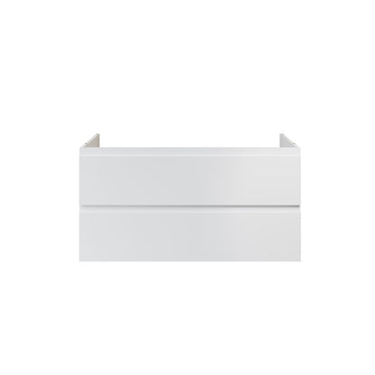 Nuvessa Wastafelonderkast 118 cm Mat Wit 2 Softclose Lades Greeploos SaniSupreme