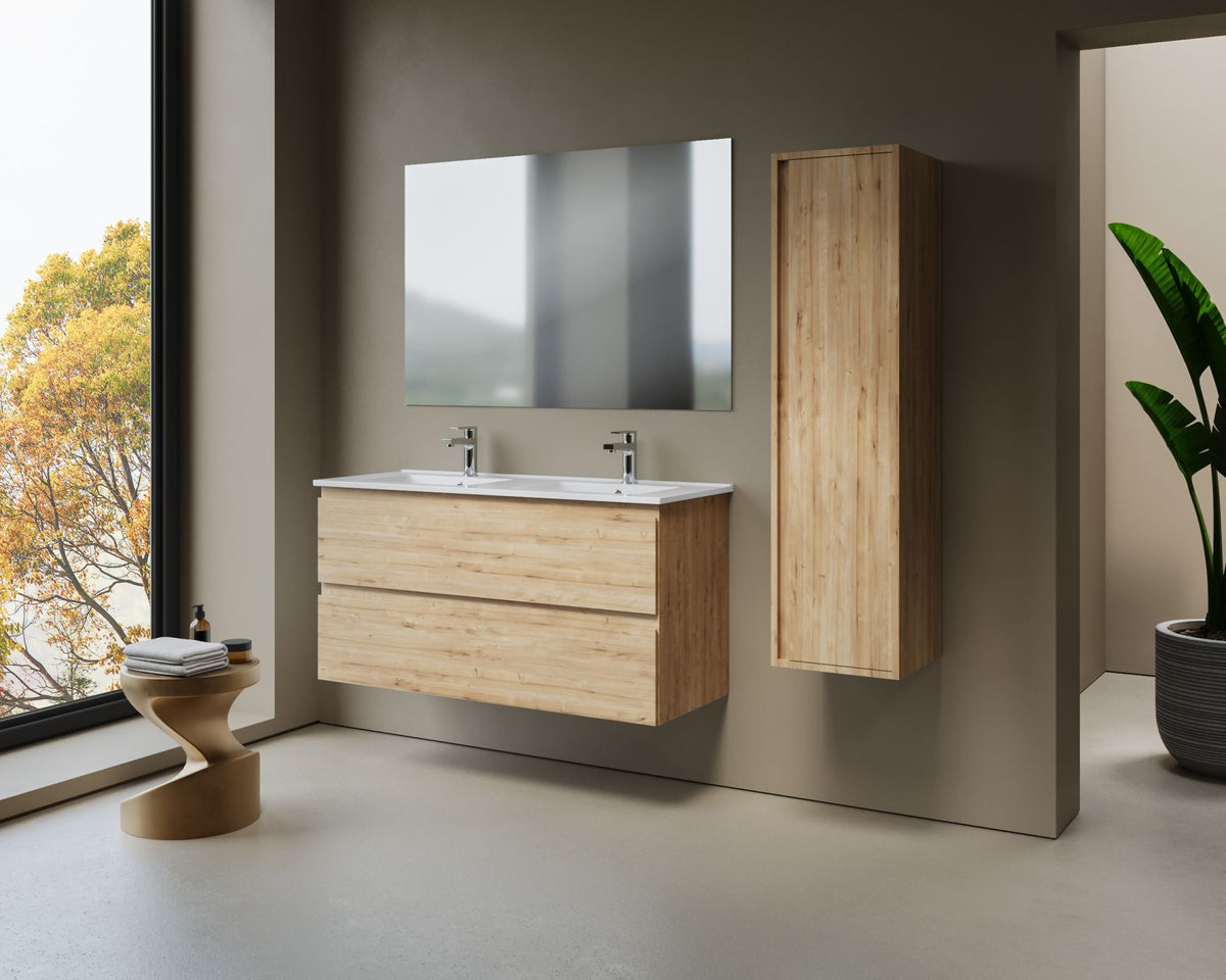 Nuvessa Wastafelonderkast 118 cm Safir 2 Softclose Lades Greeploos SaniSupreme3