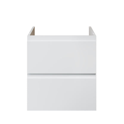 Nuvessa Wastafelonderkast 56 cm Glanzend Wit 2 Softclose Lades Greeploos SaniSupreme