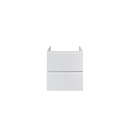 Nuvessa Wastafelonderkast 56 cm Mat Wit 2 Softclose Lades Greeploos SaniSupreme