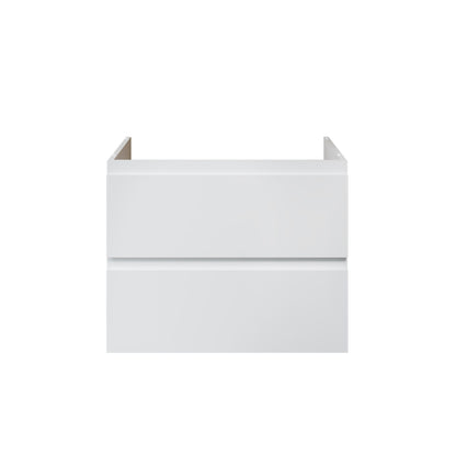 Nuvessa Wastafelonderkast 76 cm Glanzend Wit 2 Softclose Lades Greeploos SaniSupreme