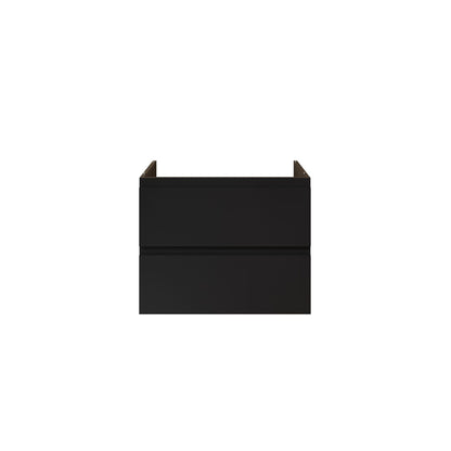 Nuvessa Wastafelonderkast 76 cm Mat zwart 2 Softclose Lades Greeploos SaniSupreme