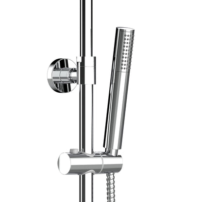 SaniSupreme Aloni Optima Rondo surface-mounted shower set Thermostatic 8 inch rain shower Gun Metal