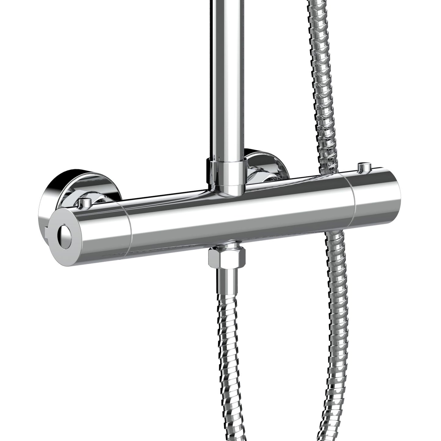 SaniSupreme Aloni Optima Rondo surface-mounted shower set Thermostatic 8 inch rain shower Gun Metal