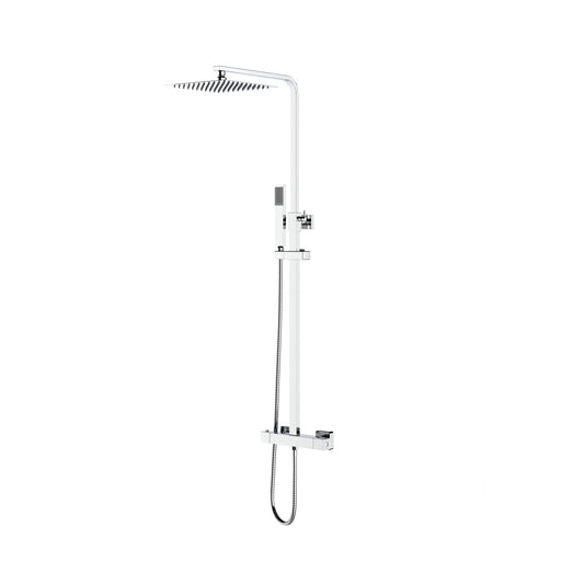 SaniSupreme Aloni Optima Rondo surface-mounted shower set Thermostatic 8 inch rain shower Gun Metal