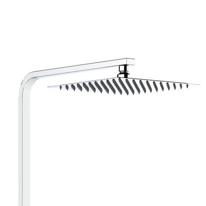 SaniSupreme Aloni Optima Rondo ensemble de douche en saillie Thermostatique douche à effet de pluie 8 pouces Gun Metal