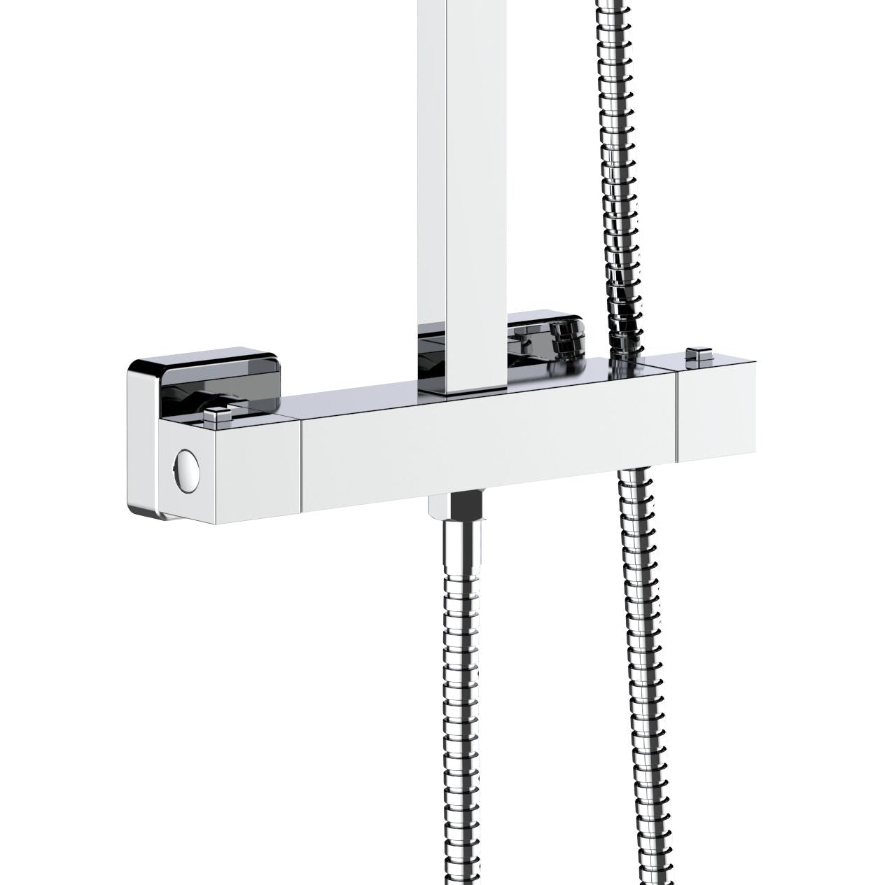 SaniSupreme Aloni Optima Rondo ensemble de douche en saillie Thermostatique douche à effet de pluie 8 pouces Gun Metal