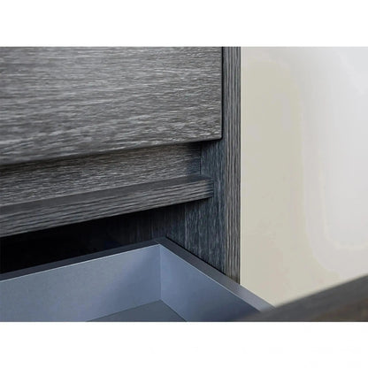 Badmeubel Set Abruzzo wastafel en spiegelkast 60 cm Grijs SaniSupreme Sanisupreme