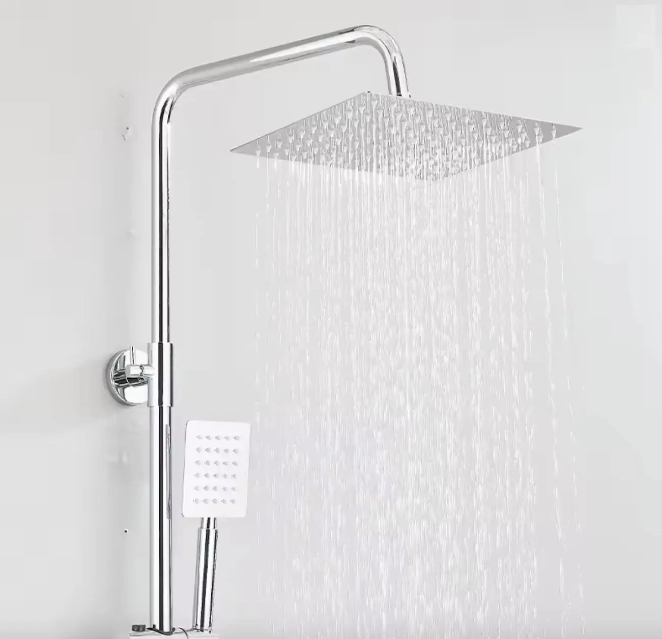 SaniSupreme Napoli Thermostatisch opbouwdoucheset 20 cm. regendouche chroom glans Sanisupreme