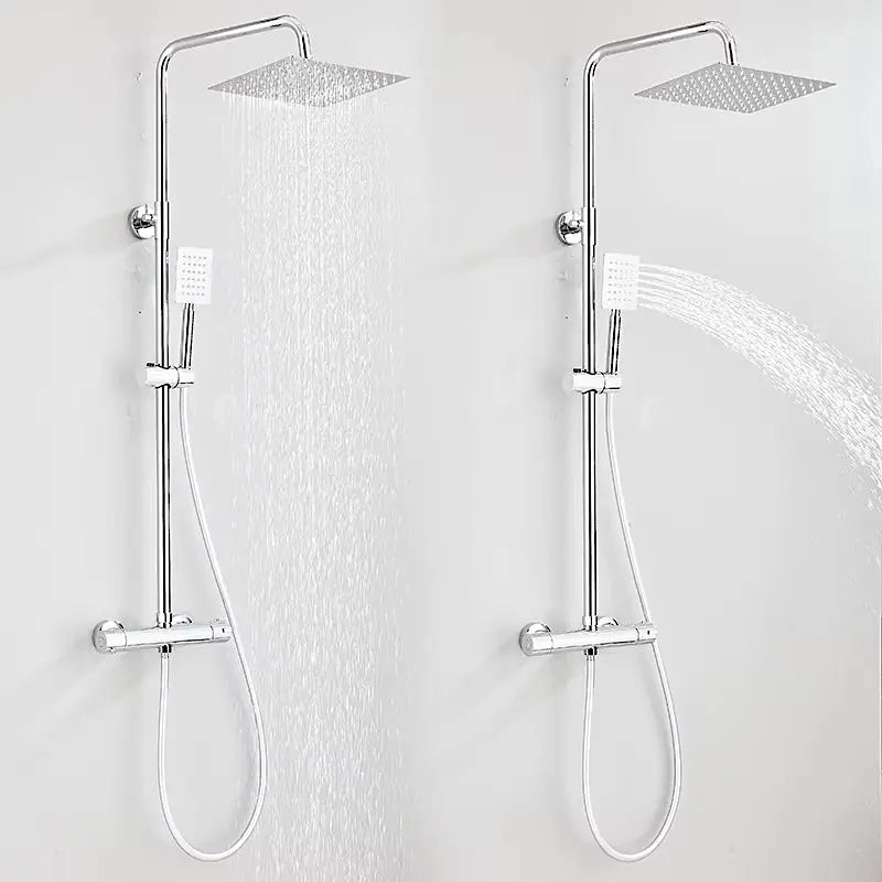 SaniSupreme Napoli Thermostatisch opbouwdoucheset 20 cm. regendouche chroom glans Sanisupreme