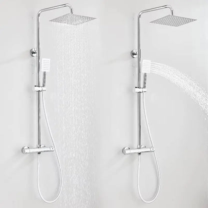 SaniSupreme Napoli Thermostatisch opbouwdoucheset 20 cm. regendouche chroom glans Sanisupreme