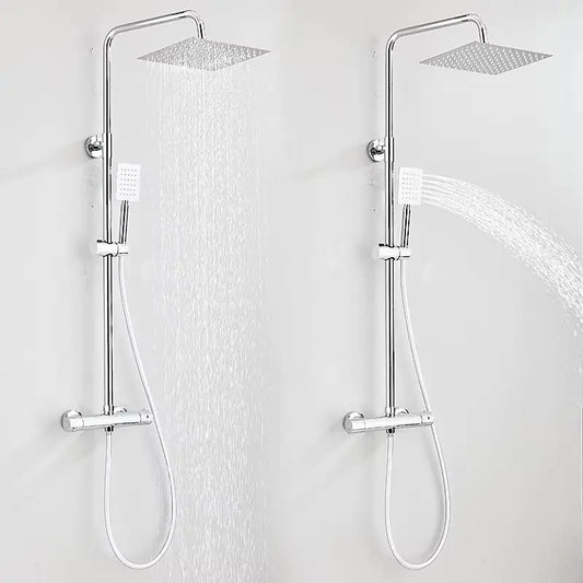 SaniSupreme Napoli Thermostatisch opbouwdoucheset 20 cm. regendouche chroom glans Sanisupreme