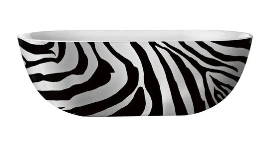 Orvesso 180 cm vrijstaand bad Zebra Zwart Wit SaniSupreme