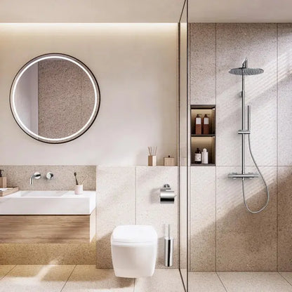 SaniSupreme toiletborstel met houder – chroom glans (PVD) – hangend & vrijstaand – met kunststof binnenpot Sanisupreme