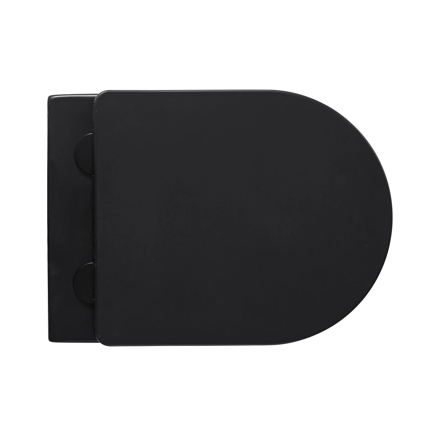 SaniSupreme Aloni Pro hangtoilet / ophang WC – tornado flush – randloos – met zitting – compact 49 cm – mat zwart SaniSupreme