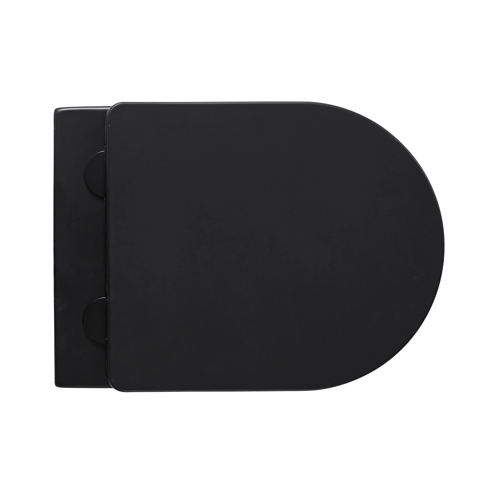 SaniSupreme Aloni Pro hangtoilet / ophang WC – tornado flush – randloos – met zitting – compact 49 cm – mat zwart SaniSupreme