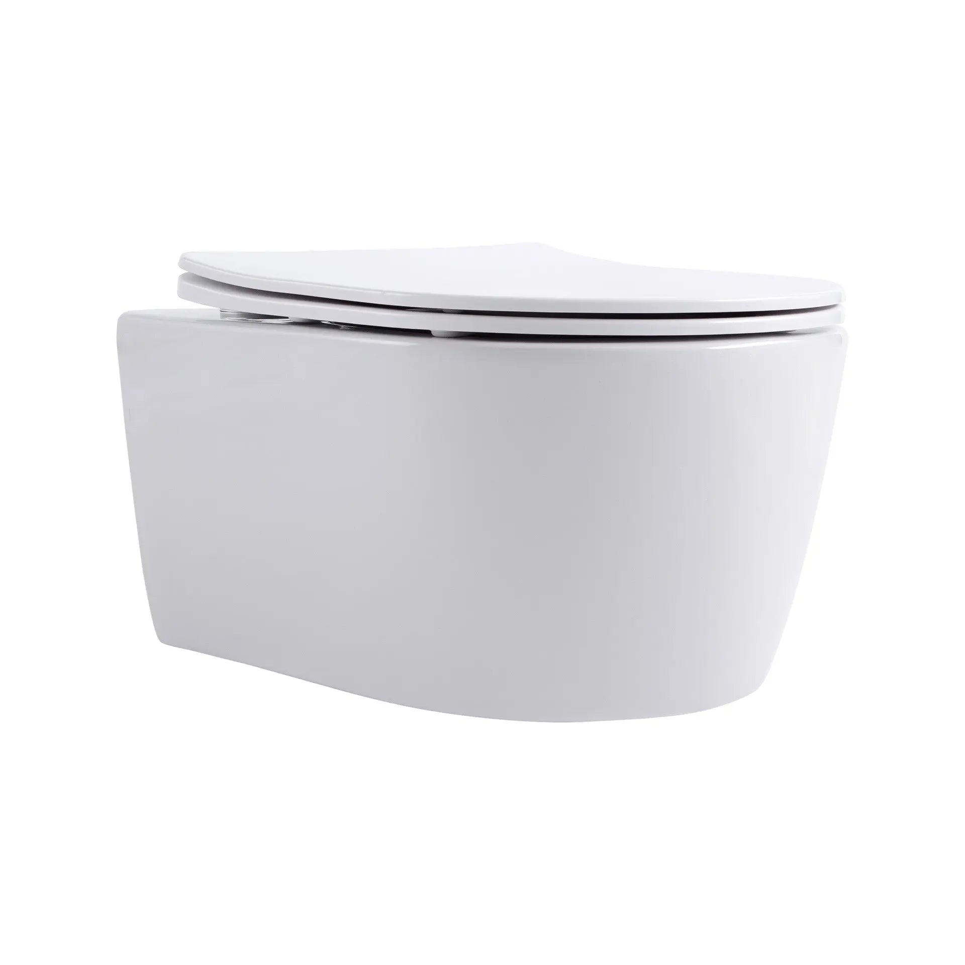 SaniSupreme Aloni Pro hangtoilet / ophang WC – randloos – met zitting – compact 49 cm – mat wit SaniSupreme
