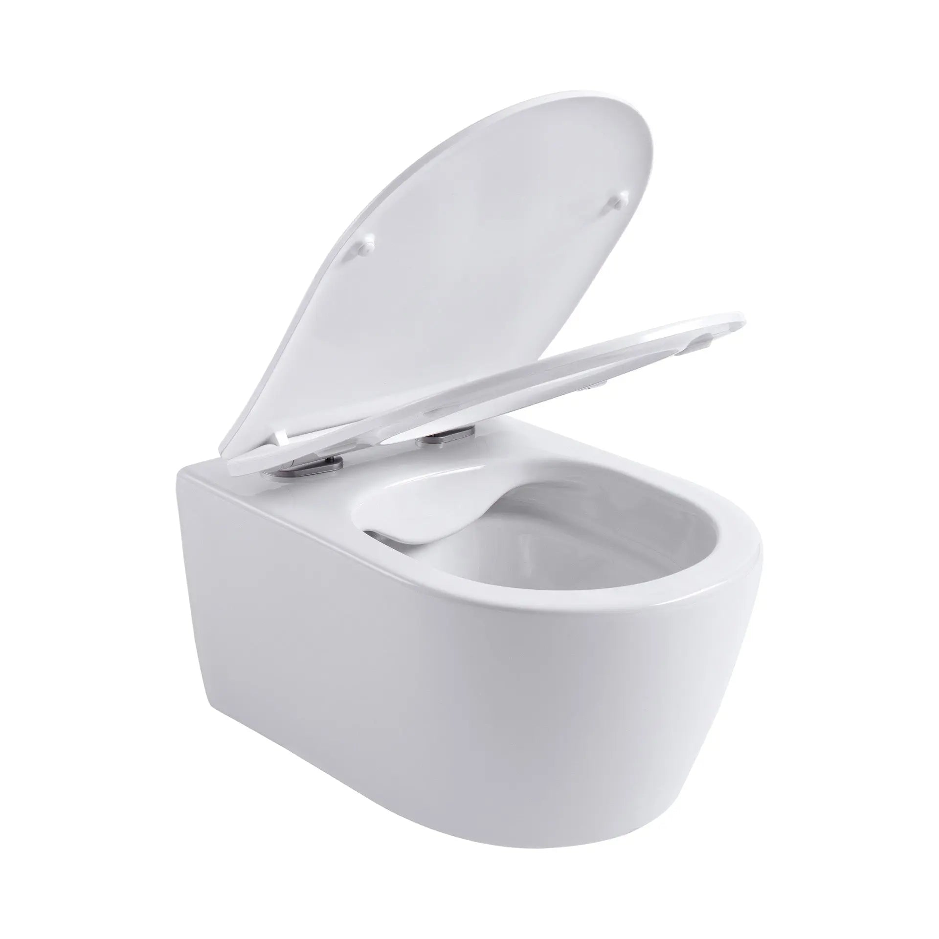 SaniSupreme Aloni Pro hangtoilet / ophang WC – randloos – met zitting – compact 49 cm – mat wit SaniSupreme