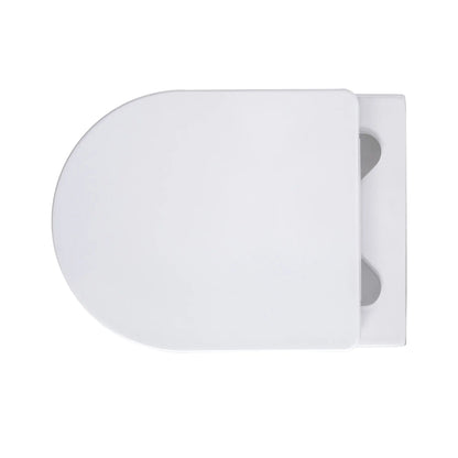 SaniSupreme Aloni Pro hangtoilet / ophang WC – randloos – met zitting – compact 49 cm – mat wit SaniSupreme