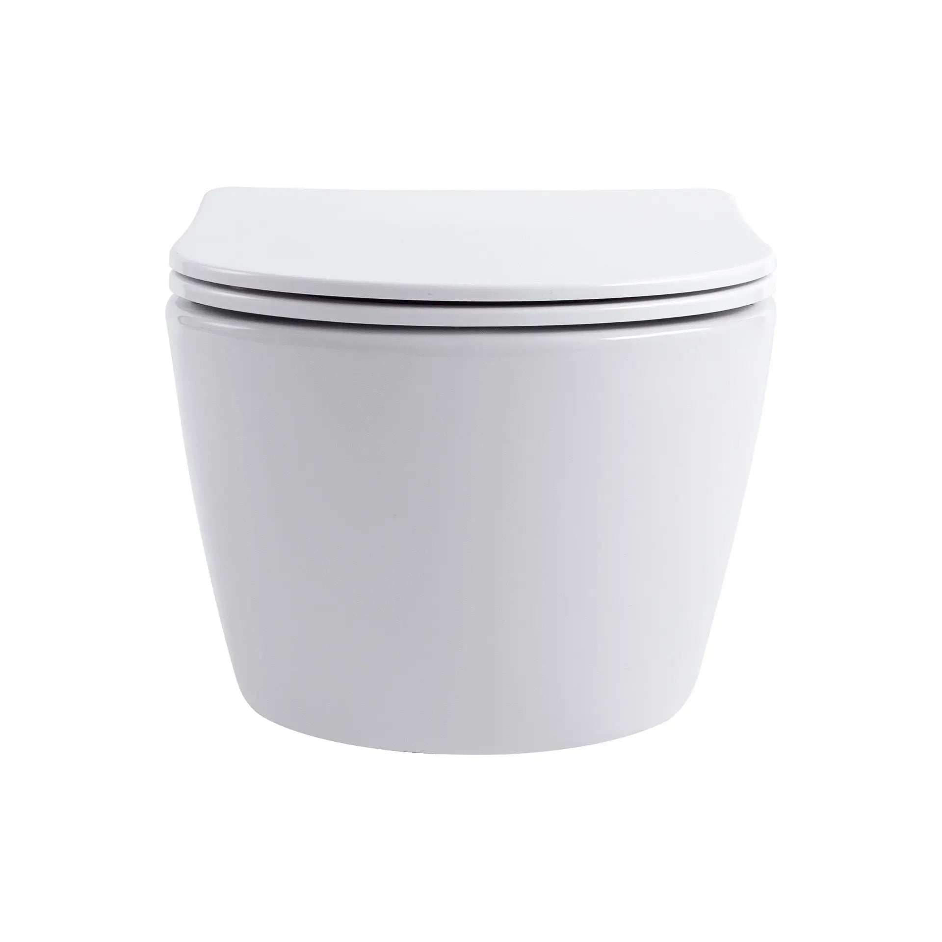 SaniSupreme Aloni Pro hangtoilet / ophang WC – randloos – met zitting – compact 49 cm – mat wit SaniSupreme