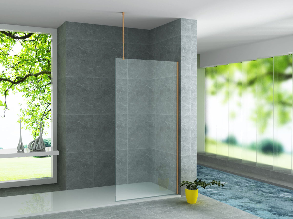 Plafond Stabilisatiestang Douchewand Sanisupreme HighLine Series 43-80 CM inkortbaar Bruin Brons3