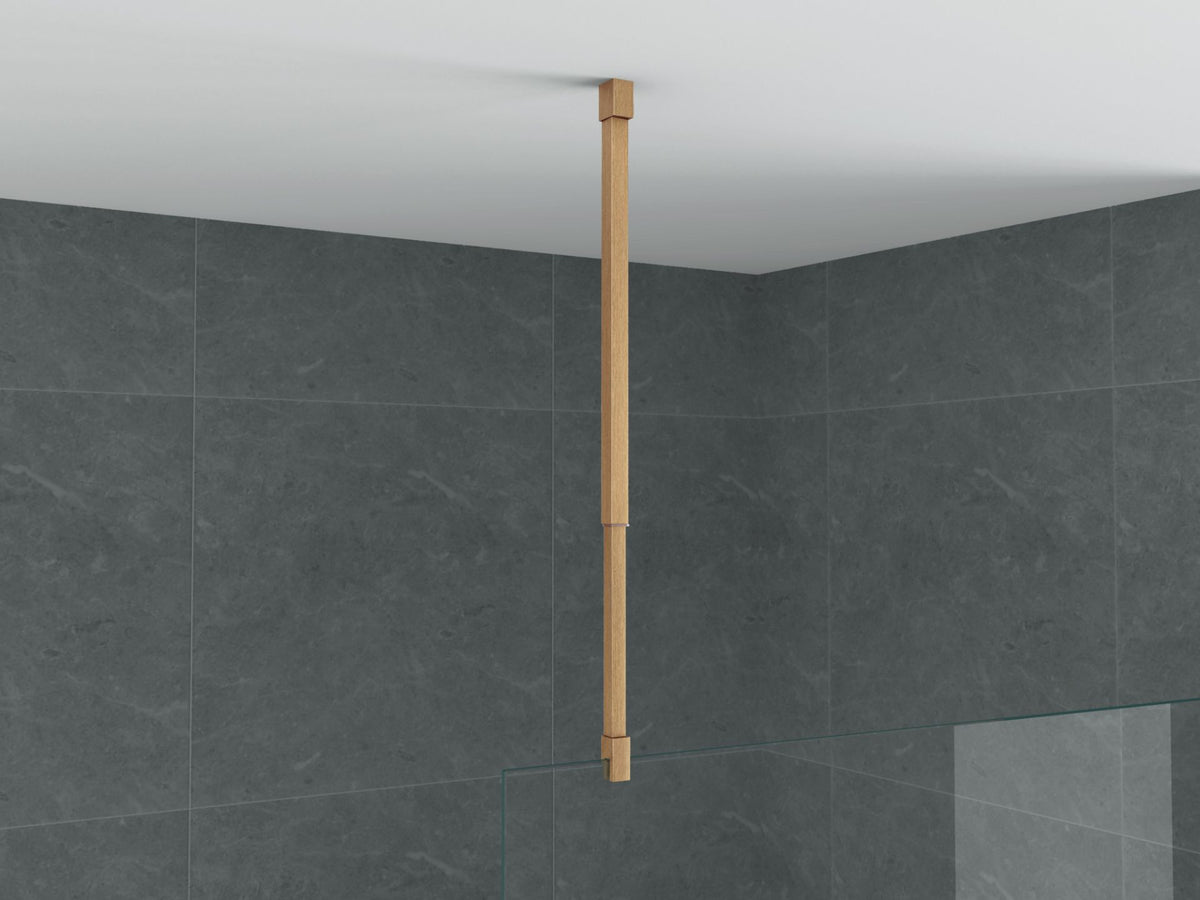 Plafond Stabilisatiestang Douchewand Sanisupreme HighLine Series 43-80 CM inkortbaar Bruin Brons5