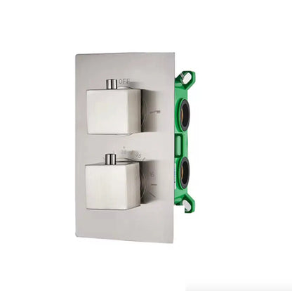 SaniSupreme®  Plafond Thermostatische Doucheset Porlezza 2 weg 40 cm RVS geborsteld Sanisupreme