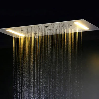 SaniSupreme® AquaTherme Plafond Thermostatische Inbouw Regendouche Napels LED Chroom Glans Sanisupreme