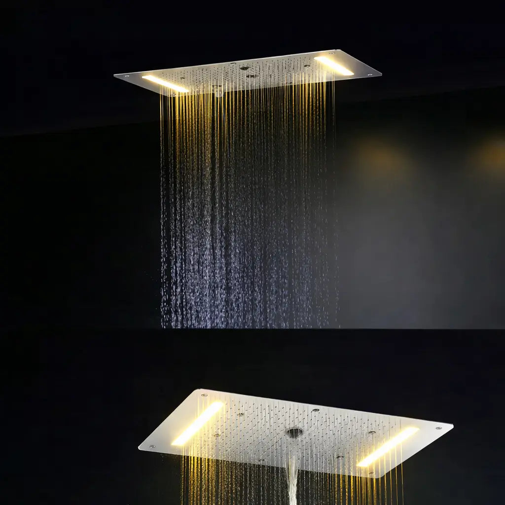 SaniSupreme® AquaTherme Plafond Thermostatische Inbouw Regendouche Napels LED Chroom Glans Sanisupreme