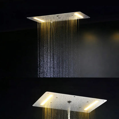 SaniSupreme® AquaTherme Plafond Thermostatische Inbouw Regendouche Napels LED Chroom Glans Sanisupreme