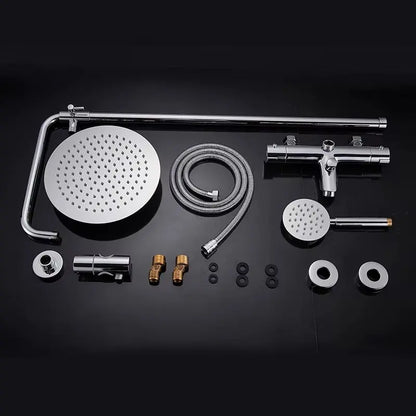 SaniSupreme Florida opbouw bad doucheset 20 cm. 3-weg regendouche met baduitloop rond chroom Sanisupreme