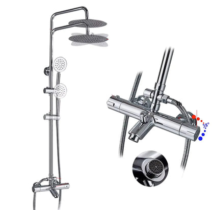 SaniSupreme Florida opbouw bad doucheset 20 cm. 3-weg regendouche met baduitloop rond chroom Sanisupreme