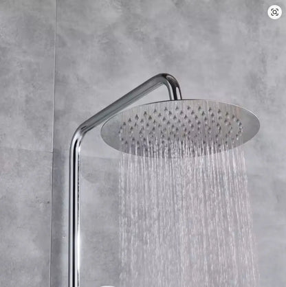 SaniSupreme Florida opbouw bad doucheset 30 cm. 3-weg regendouche met baduitloop rond chroom Sanisupreme