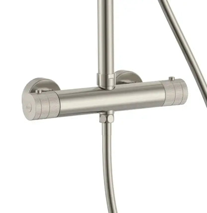 Regendoucheset Stria Geborsteld RVS (PVD coating-Cool-touch) 30 cm Regendouche met thermostaatkraan Sanisupreme
