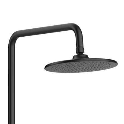 Regendoucheset Aloni Optima Rondo Mat Zwart opbouw Thermostatisch 20 cm SaniSupreme