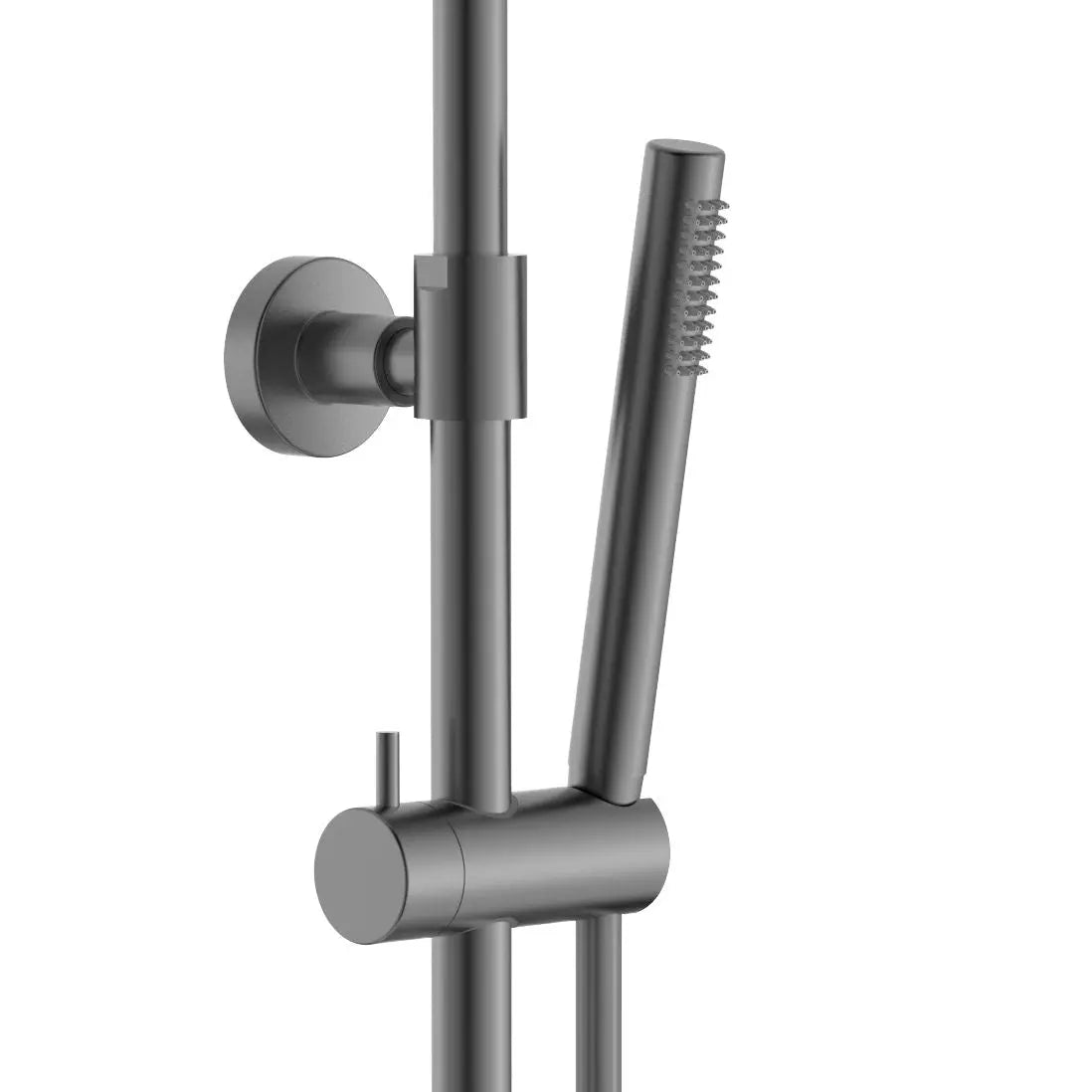 Regendoucheset  Ravello Gunmetal PVD coating-Cool-touch 24,5 cm Regendouche met thermostaatkraan SaniSupreme