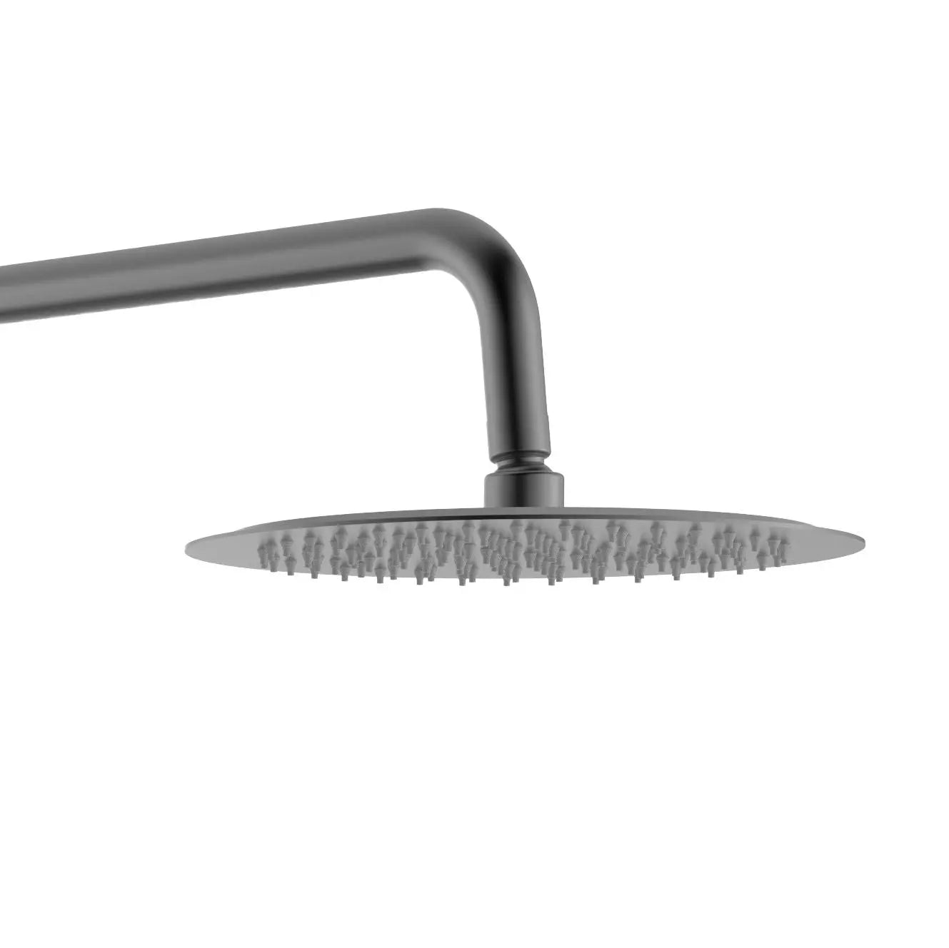 Regendoucheset  Ravello Gunmetal PVD coating-Cool-touch 24,5 cm Regendouche met thermostaatkraan SaniSupreme