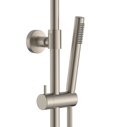 Regendoucheset  Varenna Geborsteld RVS PVD coating-Cool-touch 24,5 cm Regendouche met thermostaatkraan SaniSupreme