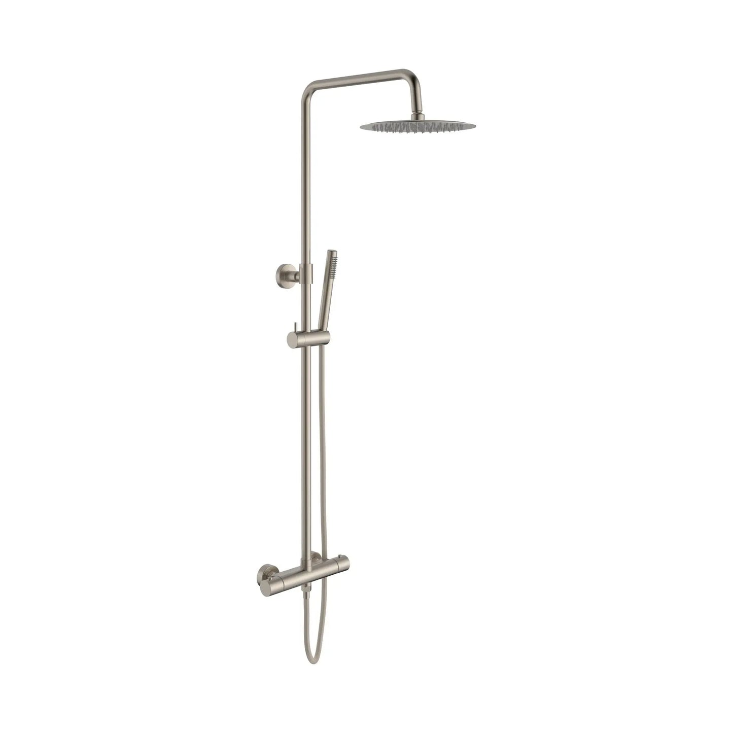 Regendoucheset  Varenna Geborsteld RVS PVD coating-Cool-touch 24,5 cm Regendouche met thermostaatkraan SaniSupreme